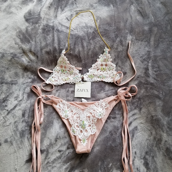 Other - Bikini with lace and gem details